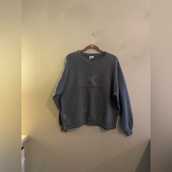 green banana Sweaters - Vintage Feliz Navidad Embroidered Christmas Gray Sweatshirt